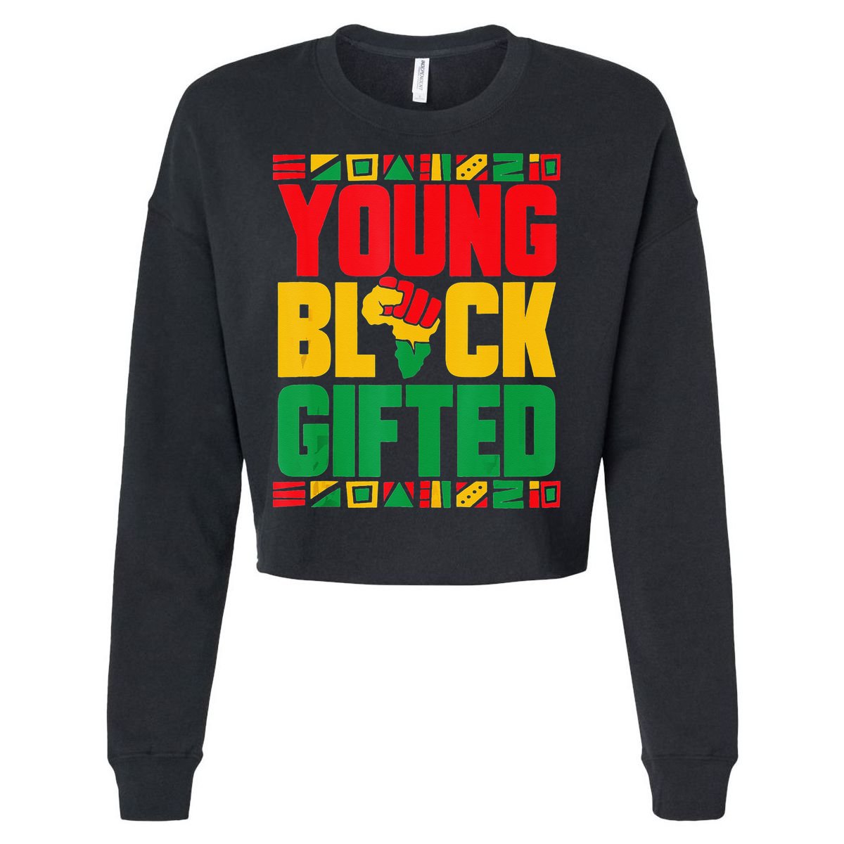 Black History Month Black Gifted Cropped Pullover Crew