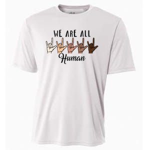 Black History Month We Are All Human Black Is Beautiful Cooling Performance Crew T-Shirt