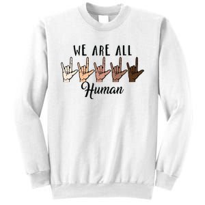 Black History Month We Are All Human Black Is Beautiful Sweatshirt