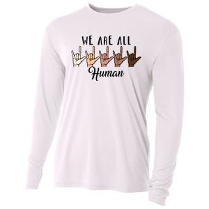 Black History Month We Are All Human Black Is Beautiful Cooling Performance Long Sleeve Crew