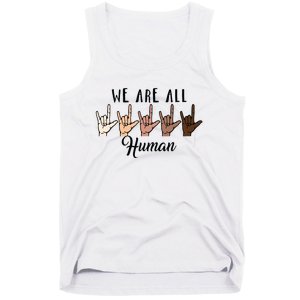 Black History Month We Are All Human Black Is Beautiful Tank Top