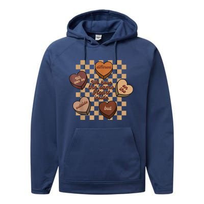 Black History Month The Same Heart Inside Melanin Afro Performance Fleece Hoodie