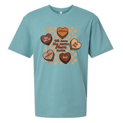 Black History Month The Same Heart Inside Melanin Afro Sueded Cloud Jersey T-Shirt