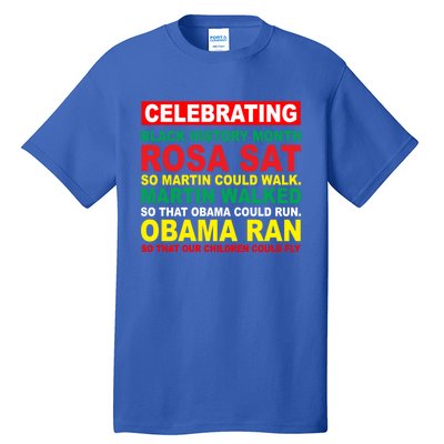 Black History Month Juneteenth Obama Ran Could Fly Funny Gift Tall T-Shirt