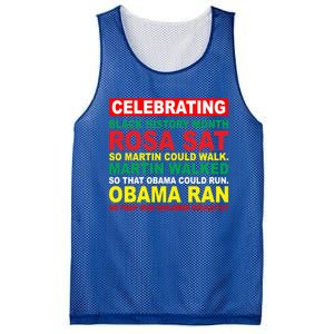 Black History Month Juneteenth Obama Ran Could Fly Funny Gift Mesh Reversible Basketball Jersey Tank