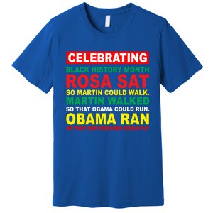 Black History Month Juneteenth Obama Ran Could Fly Funny Gift Premium T-Shirt