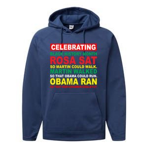 Black History Month Juneteenth Obama Ran Could Fly Funny Gift Performance Fleece Hoodie