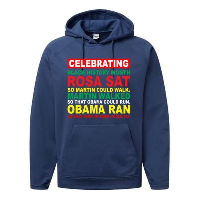 Black History Month Juneteenth Obama Ran Could Fly Funny Gift Performance Fleece Hoodie