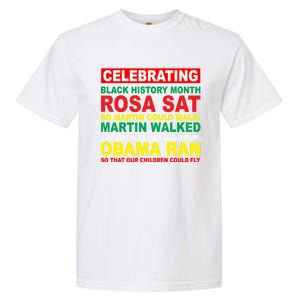 Black History Month Juneteenth Obama Ran Could Fly Funny Gift Garment-Dyed Heavyweight T-Shirt