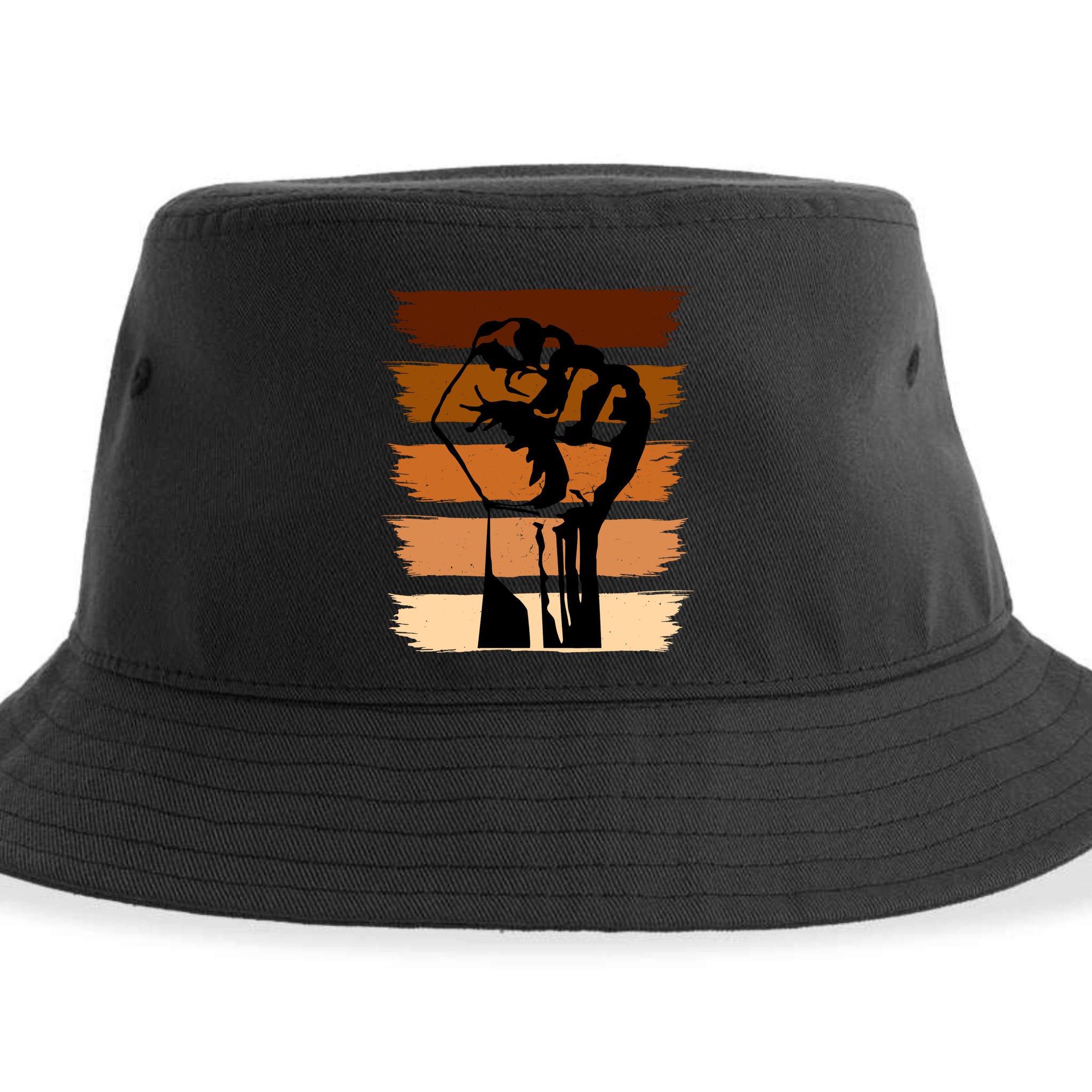 Black History Month Fist Sustainable Bucket Hat