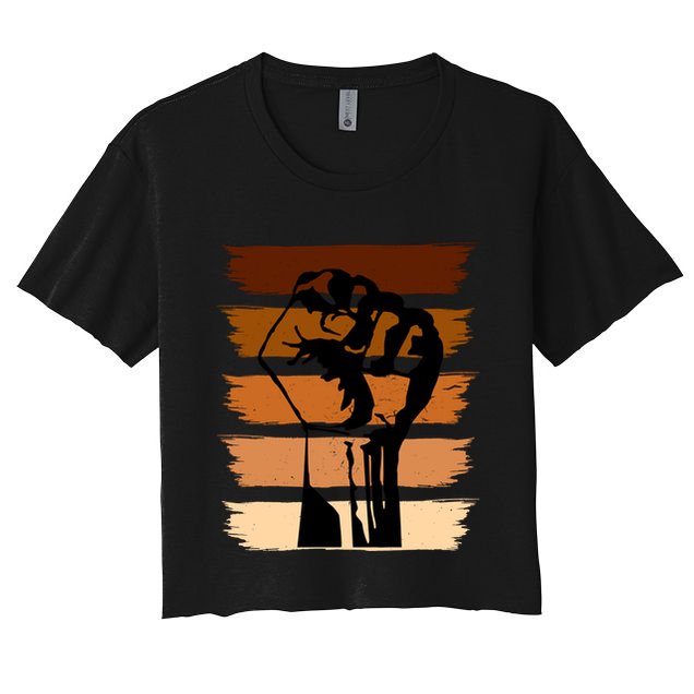 Black History Month Fist Crop Top