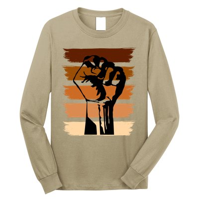 Black History Month Fist Long Sleeve Shirt