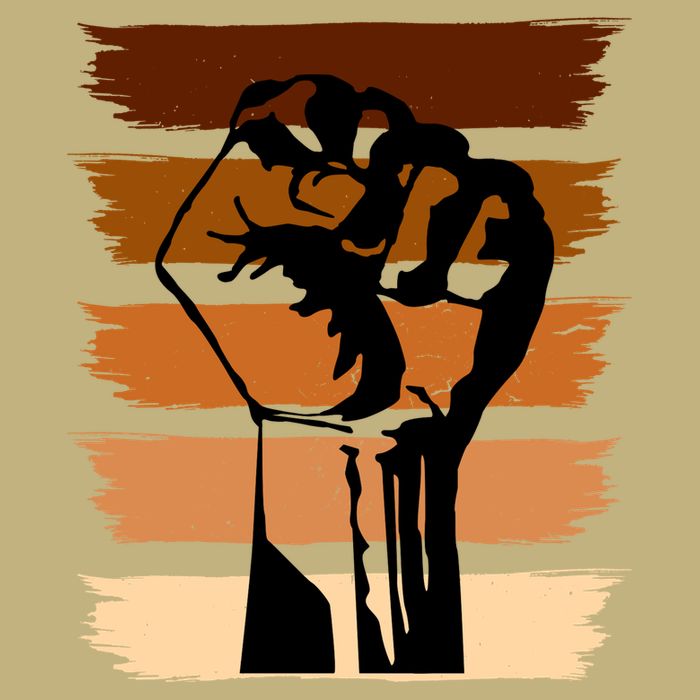 Black History Month Fist Button