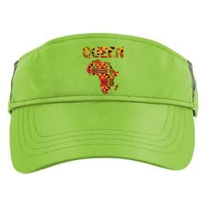 Black History Month Shirts Cool African Queen Art Kente Cloth Africa Ghana Adult Drive Performance Visor