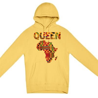 Black History Month Shirts Cool African Queen Art Kente Cloth Africa Ghana Premium Pullover Hoodie