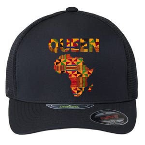 Black History Month Shirts Cool African Queen Art Kente Cloth Africa Ghana Flexfit Unipanel Trucker Cap