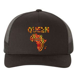 Black History Month Shirts Cool African Queen Art Kente Cloth Africa Ghana Yupoong Adult 5-Panel Trucker Hat