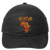 Black History Month Shirts Cool African Queen Art Kente Cloth Africa Ghana 7-Panel Snapback Hat