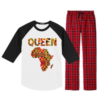 Black History Month Shirts Cool African Queen Art Kente Cloth Africa Ghana Raglan Sleeve Pajama Set