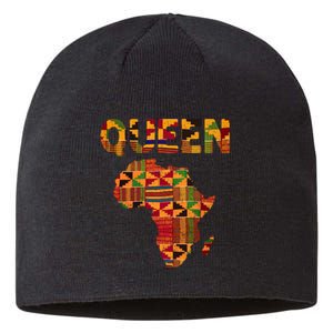 Black History Month Shirts Cool African Queen Art Kente Cloth Africa Ghana Sustainable Beanie