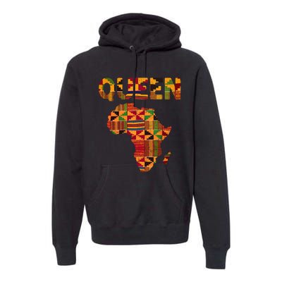 Black History Month Shirts Cool African Queen Art Kente Cloth Africa Ghana Premium Hoodie