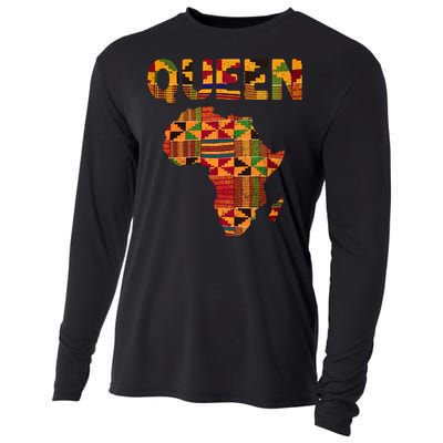 Black History Month Shirts Cool African Queen Art Kente Cloth Africa Ghana Cooling Performance Long Sleeve Crew