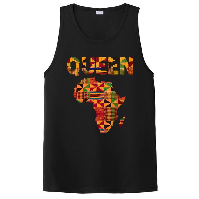 Black History Month Shirts Cool African Queen Art Kente Cloth Africa Ghana PosiCharge Competitor Tank