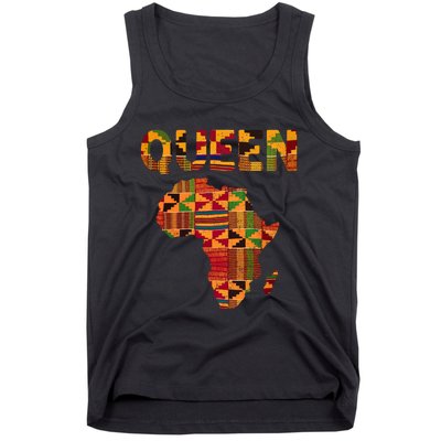 Black History Month Shirts Cool African Queen Art Kente Cloth Africa Ghana Tank Top