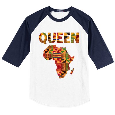 Black History Month Shirts Cool African Queen Art Kente Cloth Africa Ghana Baseball Sleeve Shirt