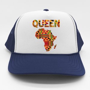 Black History Month Shirts Cool African Queen Art Kente Cloth Africa Ghana Trucker Hat