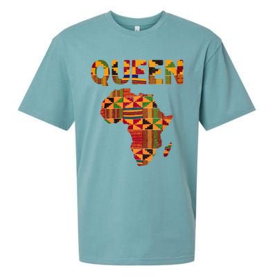 Black History Month Shirts Cool African Queen Art Kente Cloth Africa Ghana Sueded Cloud Jersey T-Shirt