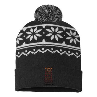 Black History Month Dream Like Martin Lead Like Harriet USA-Made Snowflake Beanie