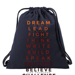 Black History Month Dream Like Martin Lead Like Harriet Drawstring Bag