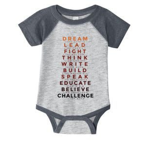 Black History Month Dream Like Martin Lead Like Harriet Infant Baby Jersey Bodysuit