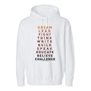 Black History Month Dream Like Martin Lead Like Harriet Garment-Dyed Fleece Hoodie