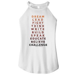 Black History Month Dream Like Martin Lead Like Harriet Women’s Perfect Tri Rocker Tank