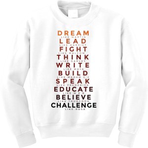 Black History Month Dream Like Martin Lead Like Harriet Kids Sweatshirt