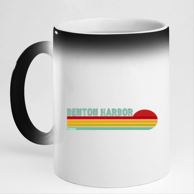 Benton Harbor Michigan 11oz Black Color Changing Mug