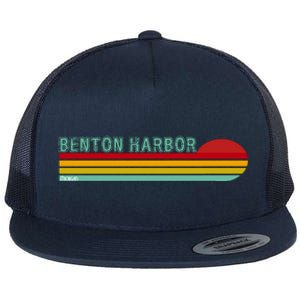 Benton Harbor Michigan Flat Bill Trucker Hat