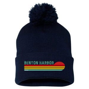 Benton Harbor Michigan Pom Pom 12in Knit Beanie