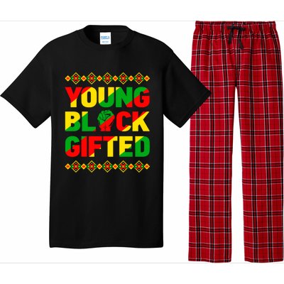 Black History Month Blm Young Black Gifted Juneteenth Funny Gift Pajama Set