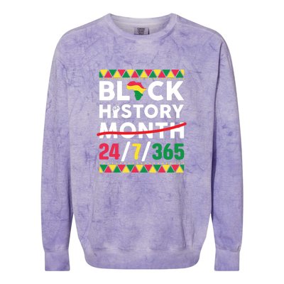 Black History Month One Month Cant Hold Our History 24 7 365 Colorblast Crewneck Sweatshirt