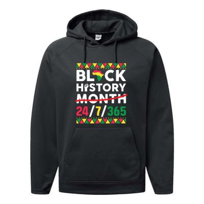 Black History Month One Month Cant Hold Our History 24 7 365 Performance Fleece Hoodie