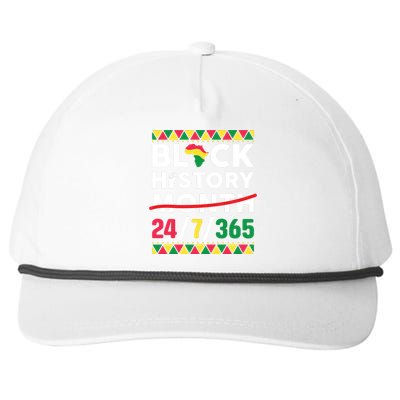 Black History Month One Month Cant Hold Our History 24 7 365 Snapback Five-Panel Rope Hat