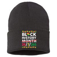 Black History Month One Month Cant Hold Our History 24 7 365 Sustainable Knit Beanie