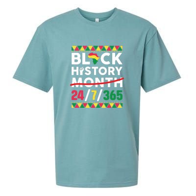 Black History Month One Month Cant Hold Our History 24 7 365 Sueded Cloud Jersey T-Shirt