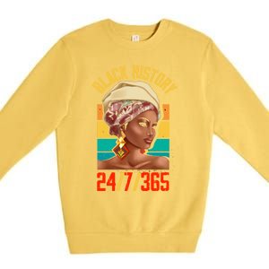 Black History Month Juneteenth African Equality Gift Premium Crewneck Sweatshirt