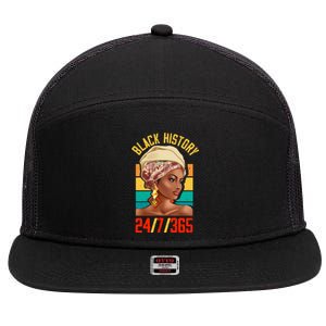 Black History Month Juneteenth African Equality Gift 7 Panel Mesh Trucker Snapback Hat