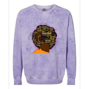 Black History Month Teacher African American Teacher Gift Colorblast Crewneck Sweatshirt