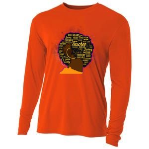 Black History Month Teacher African American Teacher Gift Cooling Performance Long Sleeve Crew